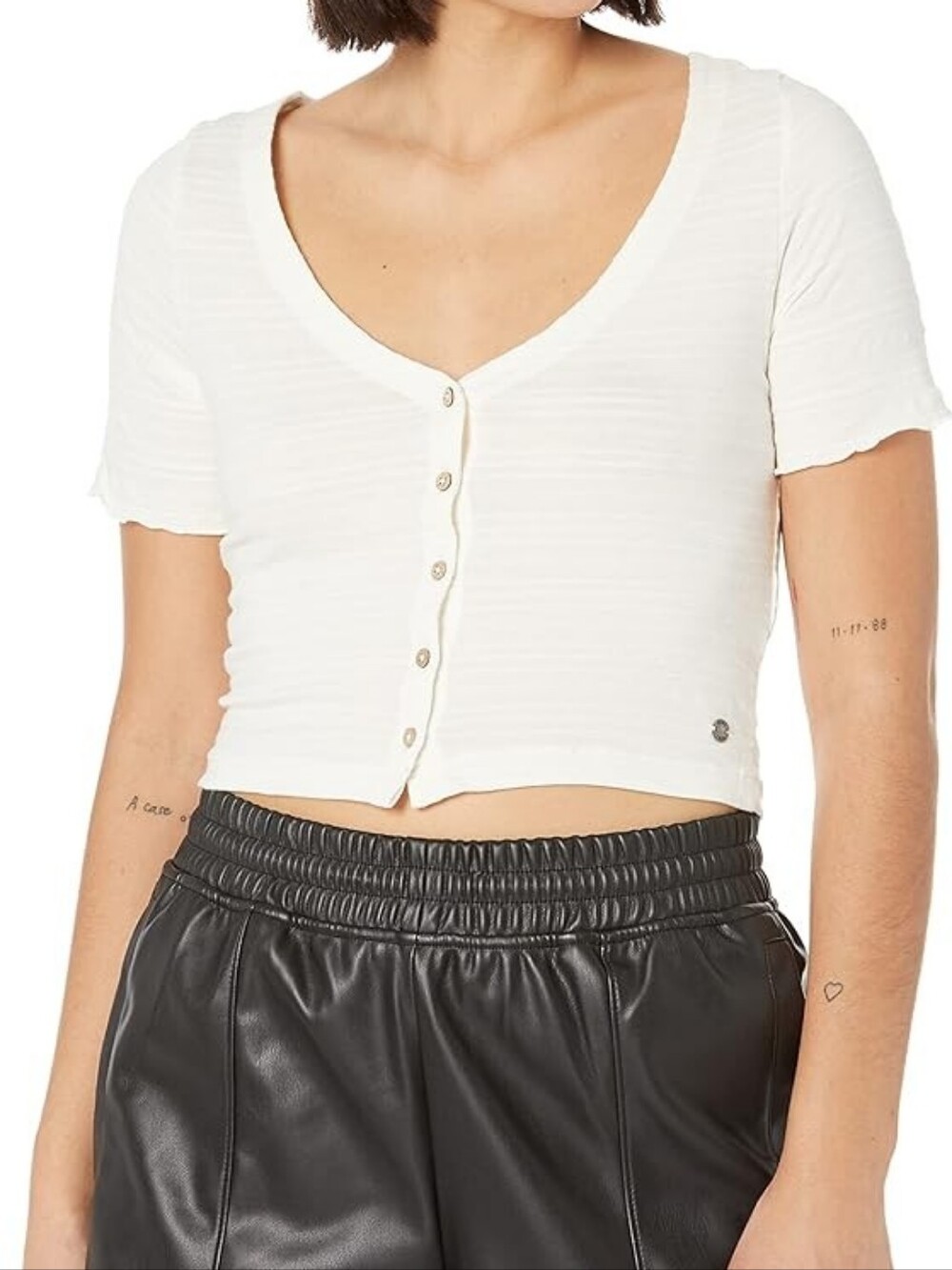 Roxy Off-white Cropped Shirt